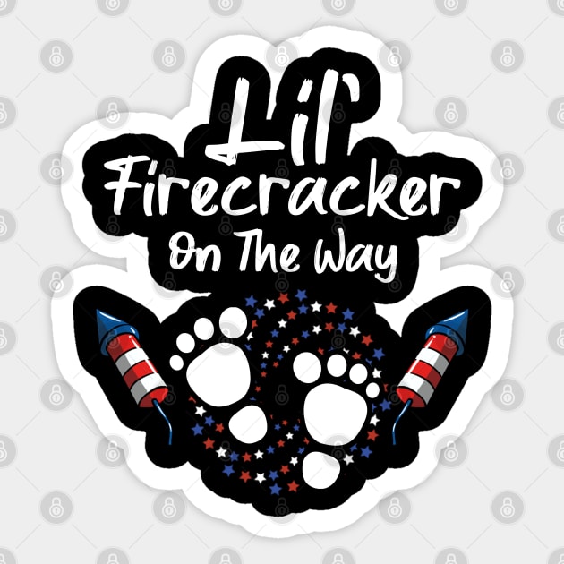 Little Firecracker On The Way american flag Sticker by MarYouLi